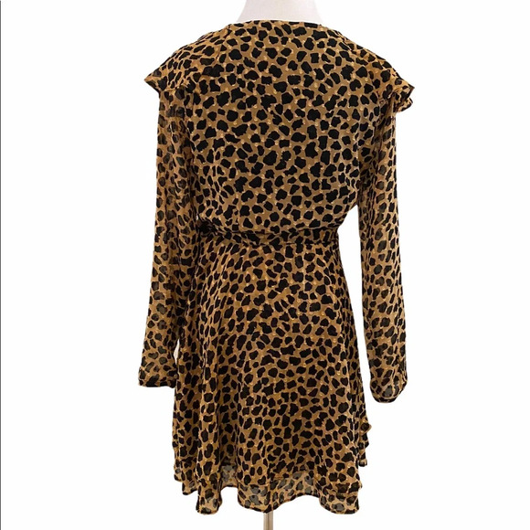 Free People Frenchie Leopard Print Wrap Dress - Picture 4 of 15